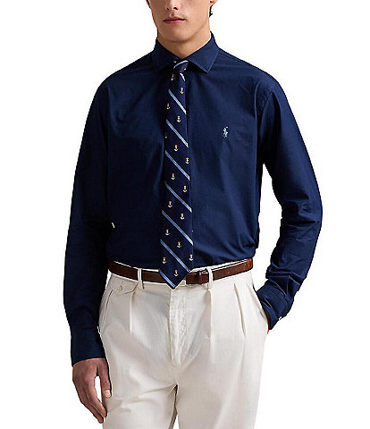 Polo Ralph Lauren Classic Fit Stretch Poplin Point Collar Long Sleeve Woven Shirt