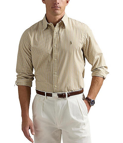 Polo Ralph Lauren Classic-Fit Stretch Stripe Poplin Long Sleeve Woven Shirt