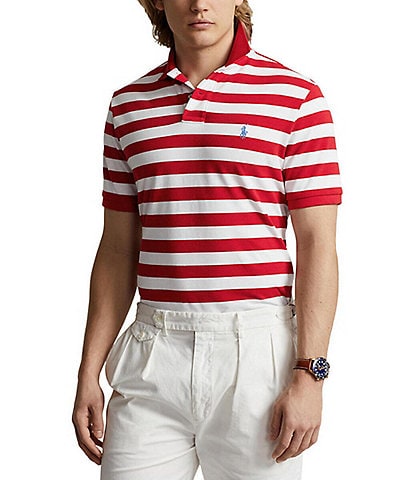 Polo Ralph Lauren Classic Fit Striped Mesh Short Sleeve Polo Shirt