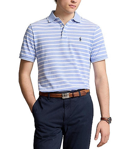 Polo Ralph Lauren Classic Fit Striped Oxford Mesh Short Sleeve Polo Shirt