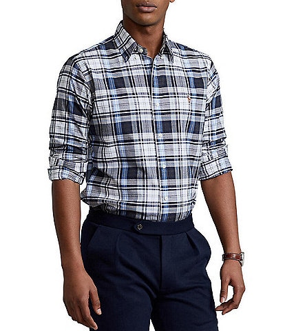 Polo Ralph Lauren Classic-Fit Tattersall Oxford Long-Sleeve Woven Shirt