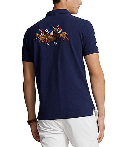 Polo Ralph Lauren Classic Fit Triple Pony Mesh Short Sleeve Polo Shirt