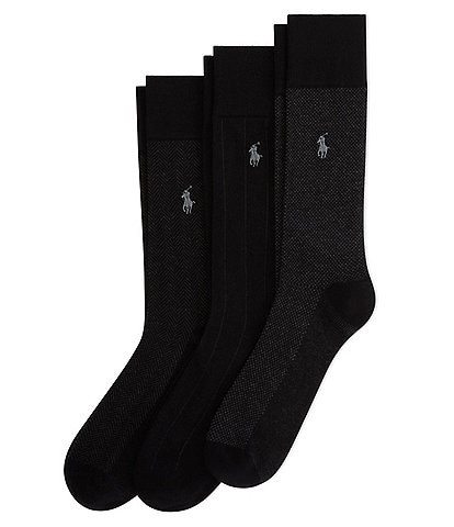 Polo Ralph Lauren Classic Pattern Slack Crew Socks 3-Pack