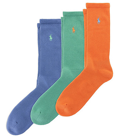 Polo Ralph Lauren Cushioned Rib Crew Socks 3-Pack