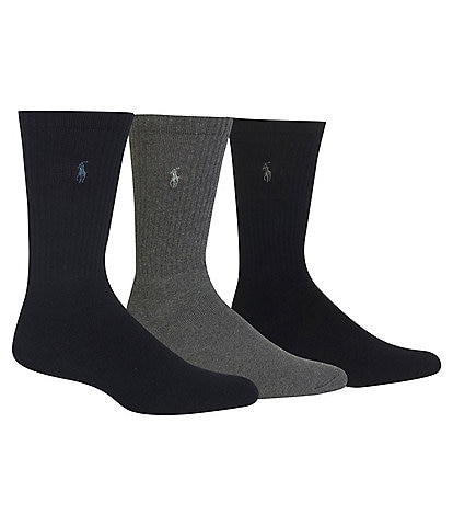 Polo Ralph Lauren Cushioned Rib Crew Socks 3-Pack