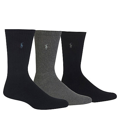 Polo Ralph Lauren Cotton-Blend Crew Socks 3-Pack