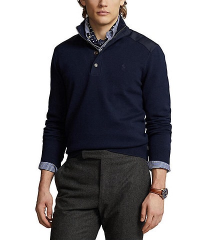 Polo Ralph Lauren Cotton Hybrid Quarter Zip Sweater
