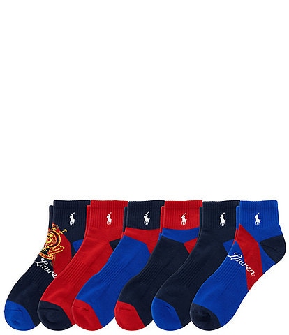 Polo Ralph Lauren Crest Sash Quarter Socks 6-Pack