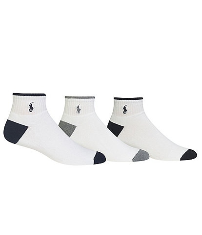 Polo Ralph Lauren Cushioned Quarter-Top Socks 3-Pack