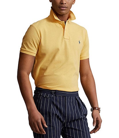 Polo Ralph Lauren men's polo shirt in slim fit cotton piqué Yellow