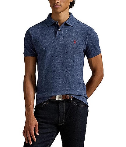 Polo Ralph Lauren Custom Slim Fit Solid Mesh Polo Shirt