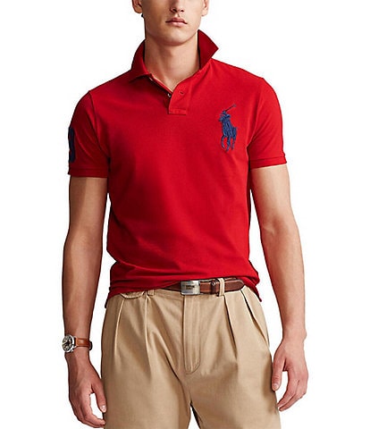 Polo Ralph Lauren Custom Slim Fit Big Pony Mesh Short-Sleeve Polo Shirt