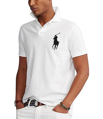 Custom Slim-Fit Big Pony Mesh Short-Sleeve Polo Shirt