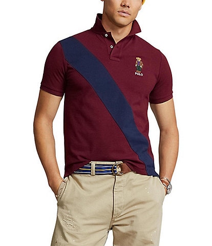 Custom Slim Fit Polo Bear Short Sleeve Polo Shirt