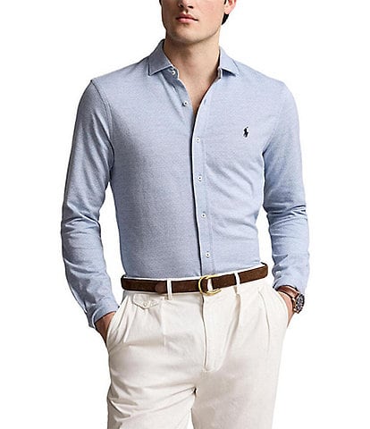 Polo Ralph Lauren Dot Jacquard Long Sleeve Woven Shirt