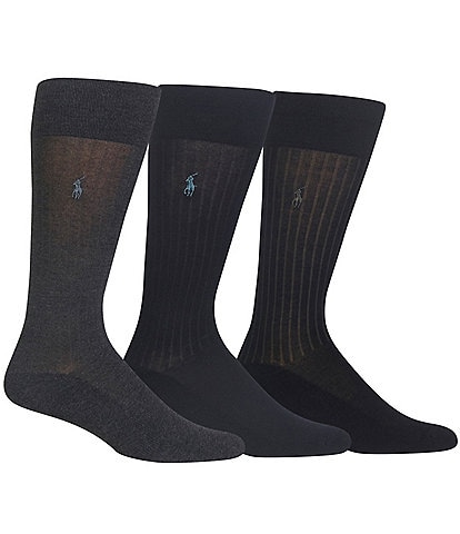 Polo Ralph Lauren Micro-Cushioning Dress Socks 3-Pack