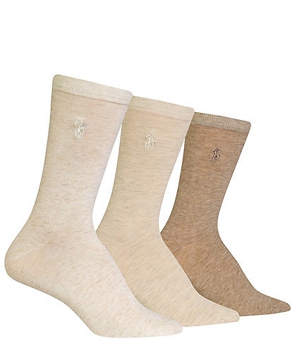 Polo Ralph Lauren Women's Flat Knit Trouser Socks, 3 Pack