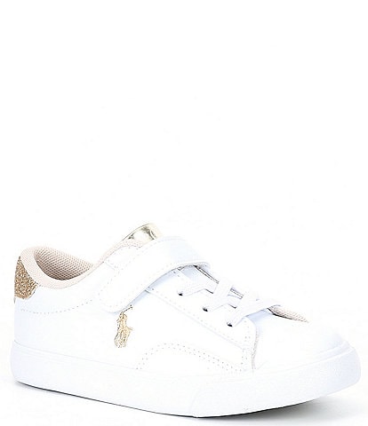 Polo Ralph Lauren Girls' Theron V Alternative Closure Glitter Detail Sneakers (Infant)