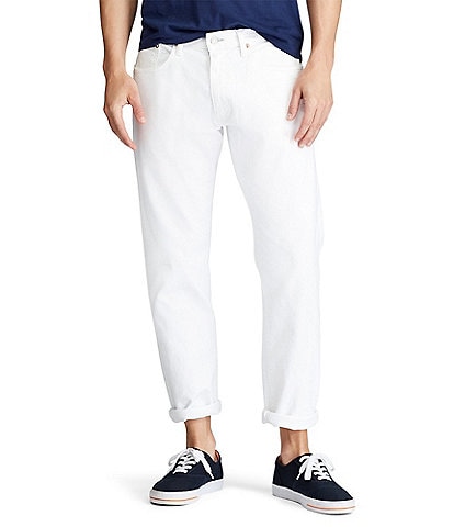 white regular fit jeans