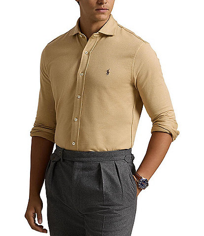 Polo Ralph Lauren Herringbone Jacquard Long Sleeve Woven Shirt