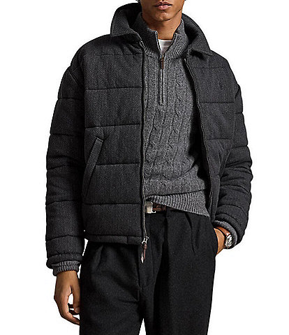Polo Ralph Lauren Herringbone Quilted Double-Knit Jacket