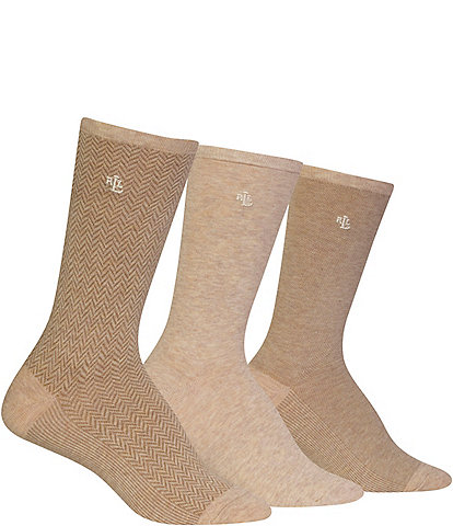 Polo Ralph Lauren Herringbone Trouser Socks, 3 Pack