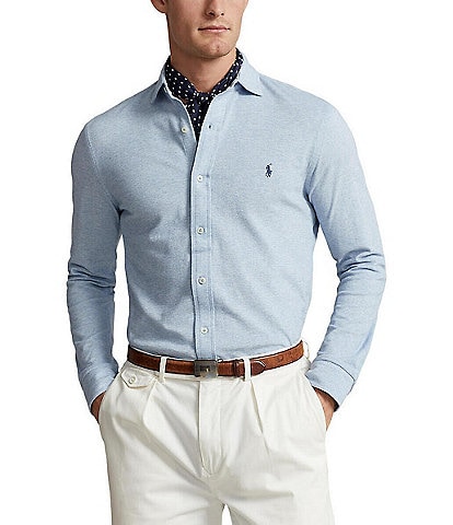 Polo Ralph Lauren Jacquard Mesh Long Sleeve Woven Shirt