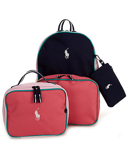 Polo Ralph Lauren Kids Oxford Backpack, Lunchbox, and Pencil Bag Set