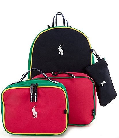 Polo Ralph Lauren Kids Oxford Backpack, Lunchbox, and Pencil Bag Set