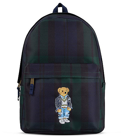 Polo Ralph Lauren Kids Tartan Plaid Polo Bear Backpack