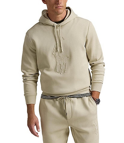 Polo Ralph Lauren Leather-Pony Double-Knit Hoodie