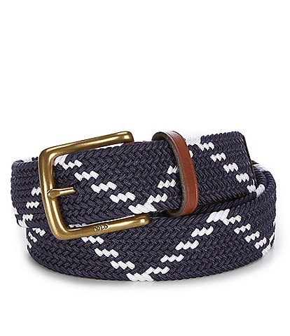 Polo Ralph Lauren Leather-Trim Webbed Belt