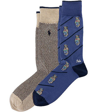 Polo Ralph Lauren Litchfield Mini Bear Socks 2-Pack
