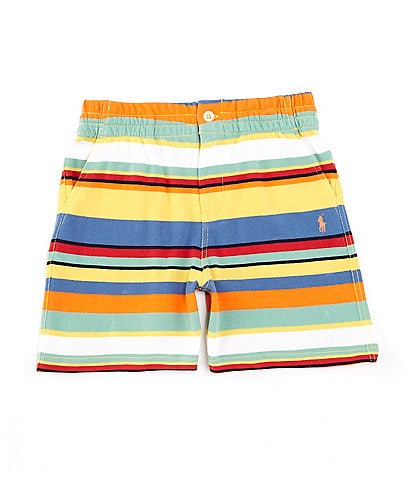 Polo Ralph Lauren Little Boys 2T-7 Banana Stripe Cotton Mesh Shorts