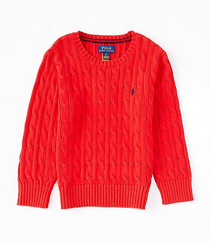 Polo Ralph Lauren Little Boys 2T-7 Long Sleeve Cable Cotton-Knit Sweater
