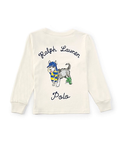 Polo Ralph Lauren Little Boys 2T-7 Long-Sleeve Dog-Print T-Shirt