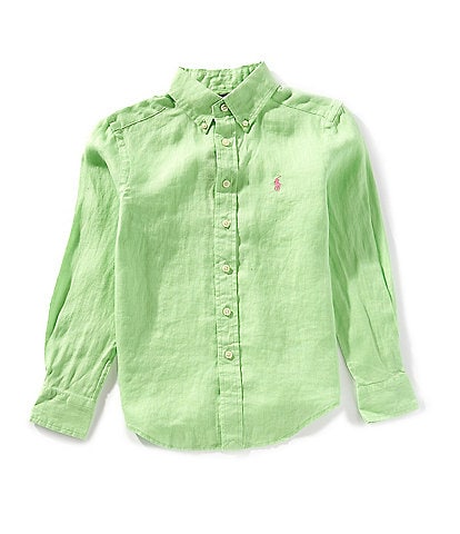 Polo Ralph Lauren Little Boys 2T-7 Long Sleeve Linen Shirt