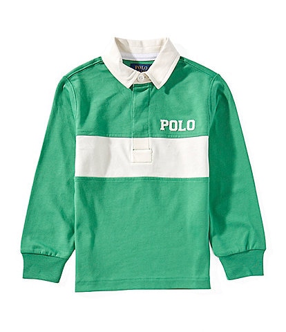 Polo Ralph Lauren Little Boys Long Sleeve Logo-Appliqued Jersey Rugby Shirt
