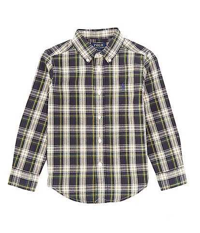 Polo Ralph Lauren Little Boys 2T-7 Long Sleeve Plaid Brushed Oxford Shirt