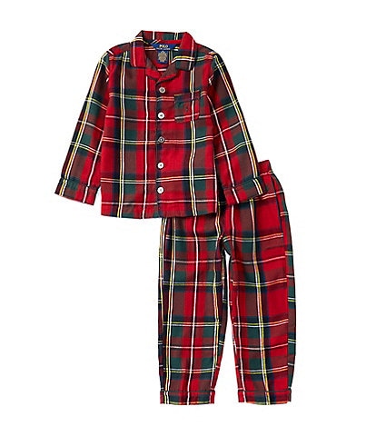 Polo Ralph Lauren Little Boys 2T-7 Long Sleeve Plaid Pajama Set