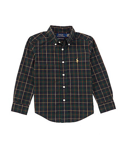 Polo Ralph Lauren Little Boys 2T-7 Long Sleeve Plaid Poplin Shirt