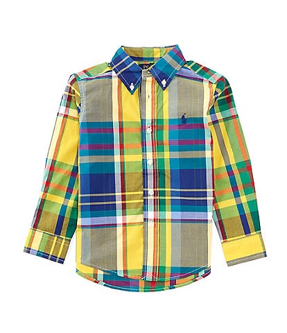 Polo Ralph Lauren Little Boys 2T-7 Long-Sleeve Plaid Poplin Shirt