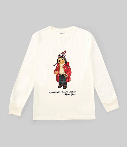 Polo Ralph Lauren Little Boys 2T-7 Long-Sleeve Polo Bear Jersey T-Shirt