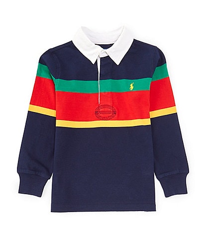 Polo Ralph Lauren Little Boys 2T-7 Long Sleeve Striped Jersey Rugby Shirt