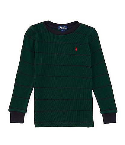 Polo Ralph Lauren Little Boys 2T-7 Long-Sleeve Striped Waffle-Knit T-Shirt