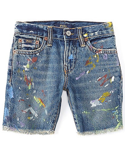 Polo Ralph Lauren Little Boys 2T-7 Paint-Splatter Slim-Fit Denim Shorts