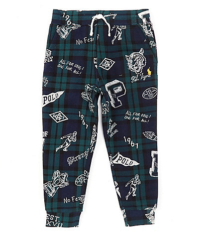Polo Ralph Lauren Little Boys 2T-7 Plaid Fleece Graphic Jogger Pants