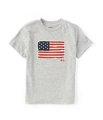 Polo Ralph Lauren Little Boys 2T-7 Short Sleeve Americana Flag Jersey T-Shirt