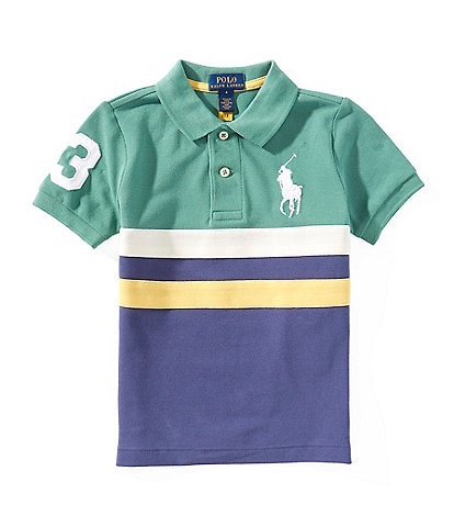Polo Ralph Lauren Little Boys 2T-7 Short-Sleeve Big Pony Color Block Mesh Polo Shirt