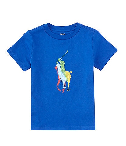 Polo Ralph Lauren Little Boys 2T-7 Short Sleeve Big Pony Graphic Logo Jersey T-Shirt